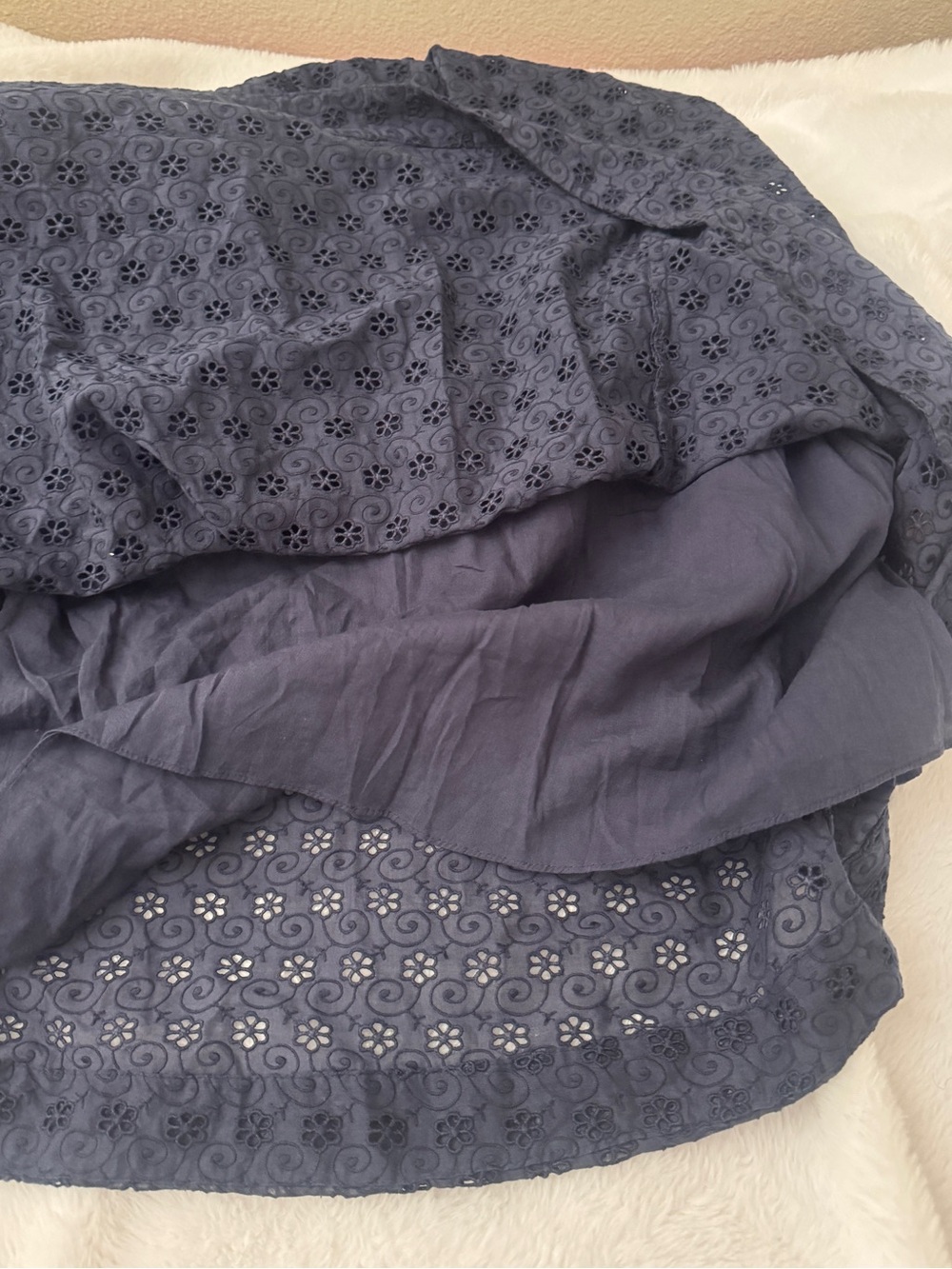 Dôen Quinn Dress - Adriatic Eyelet / navy blue/ xxs/ NWT - Picture 6 of 11